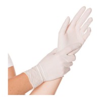 LUVA DESCART NITRILO BRANCA S/PÓ SAFE LIGHT(100un)